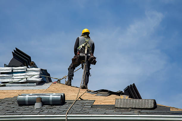 Professional Gutter Installation technician working in Glouster, OH